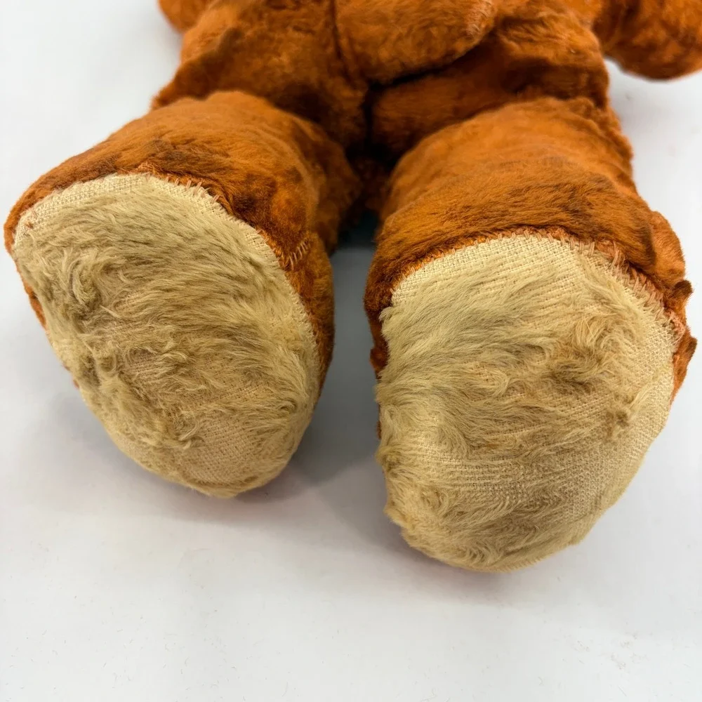 Vintage 60s Brown Tan Plush Teddy Bear Stuffed Animal Shabby Chic Well Loved
